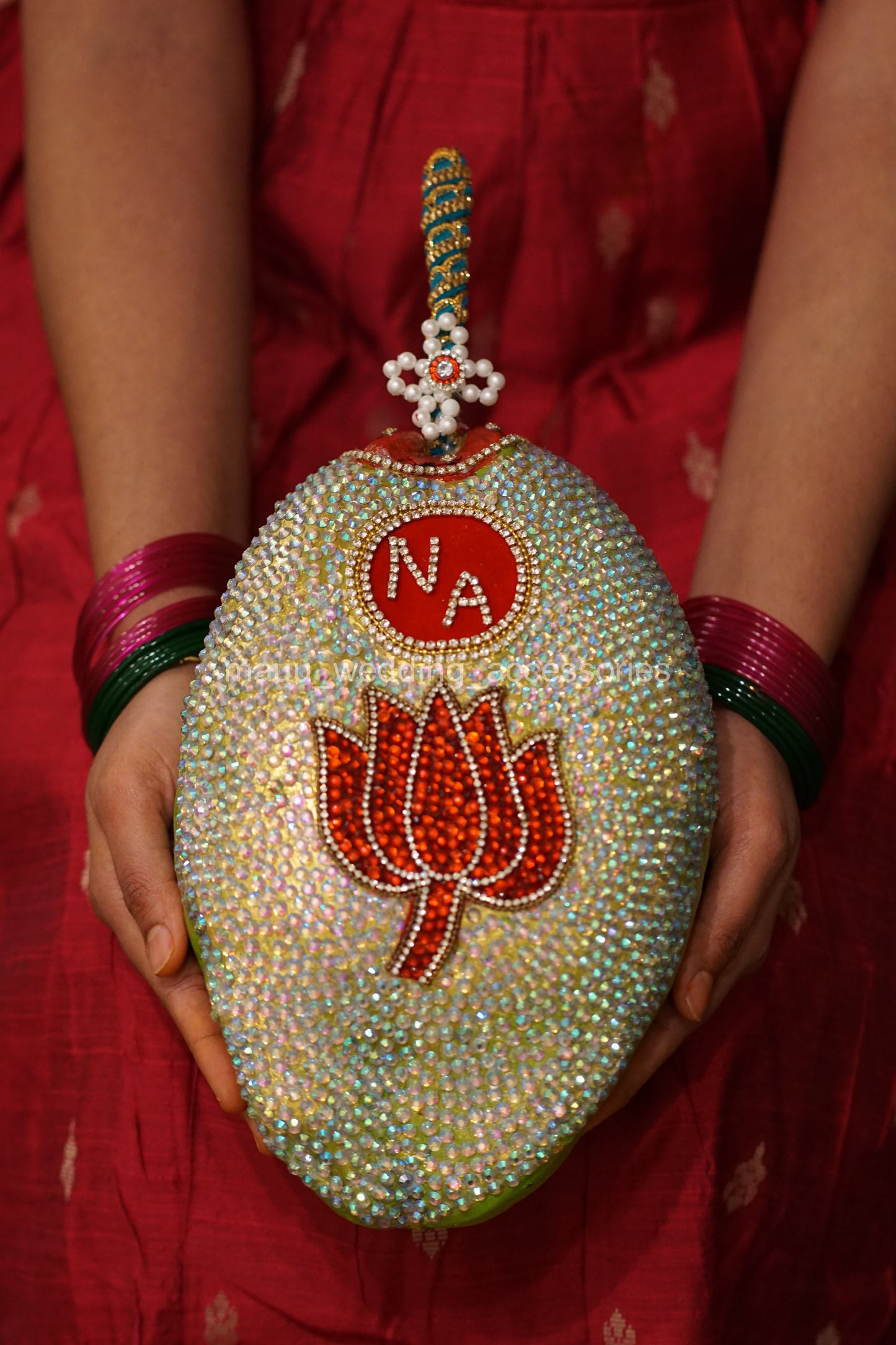 Fresh Kobbari Bondam - Lotus & Names - Full Design