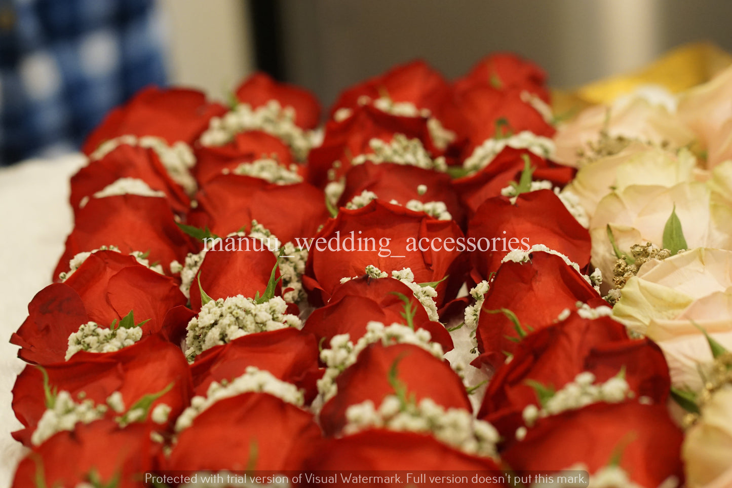Fresh Flower Garlands – Roses & Baby's Breath - Customization Available