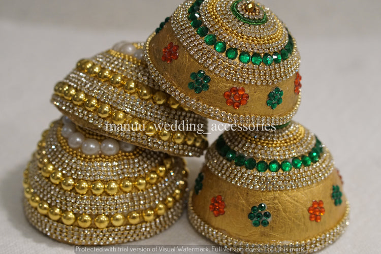 Kobbari Kudakalu / Chippalu – Full & Half Design – 2 Pairs