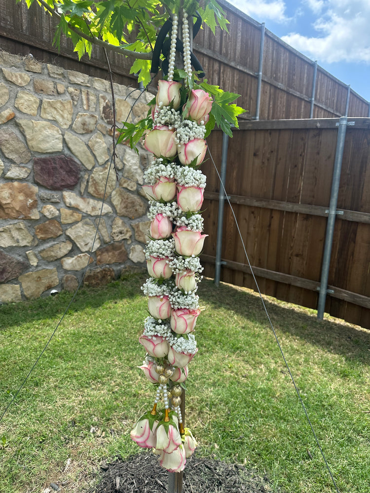 Pink Roses & Baby’s Breath Garland – Design 5 – Houston | MWA-G092