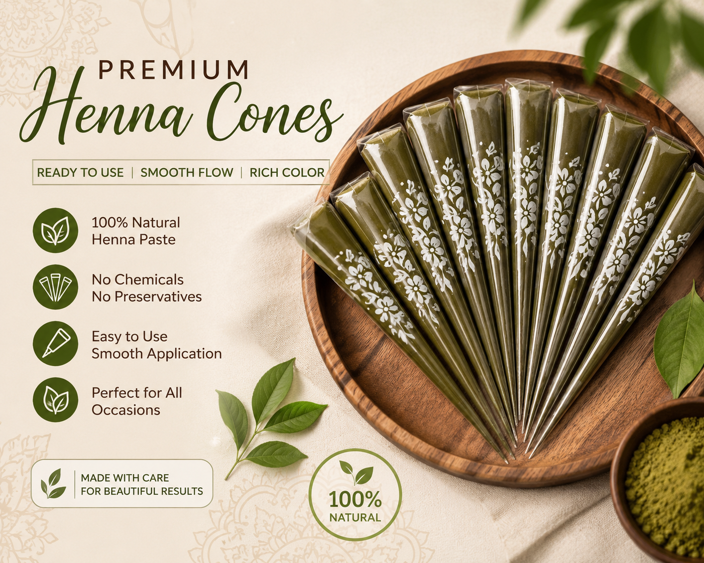 Organic Henna Cones