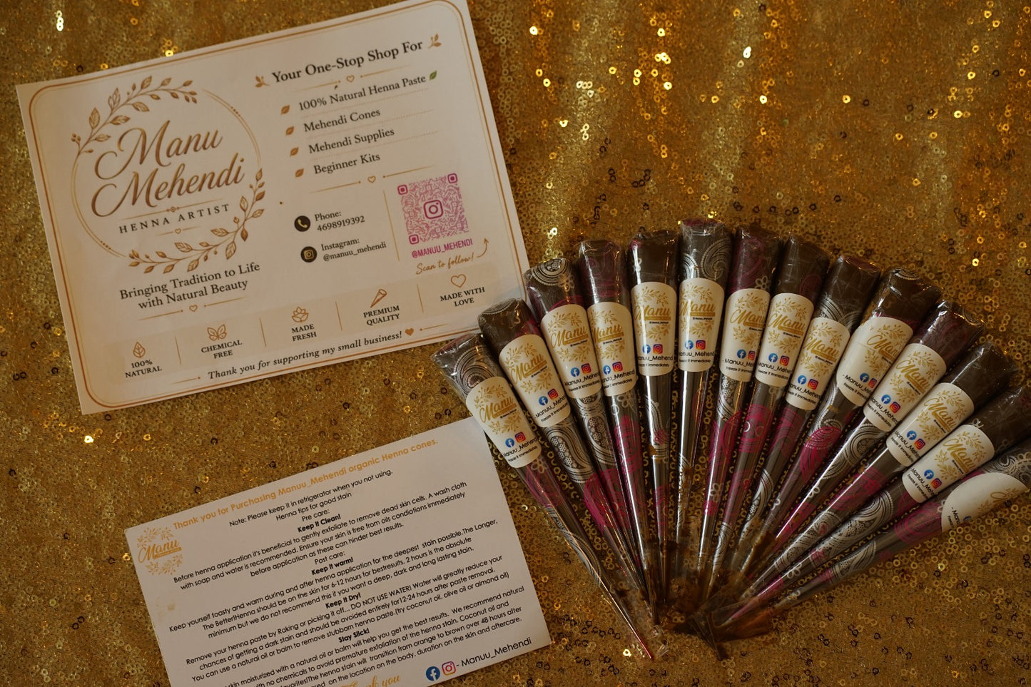 100% Natural Henna Cones
