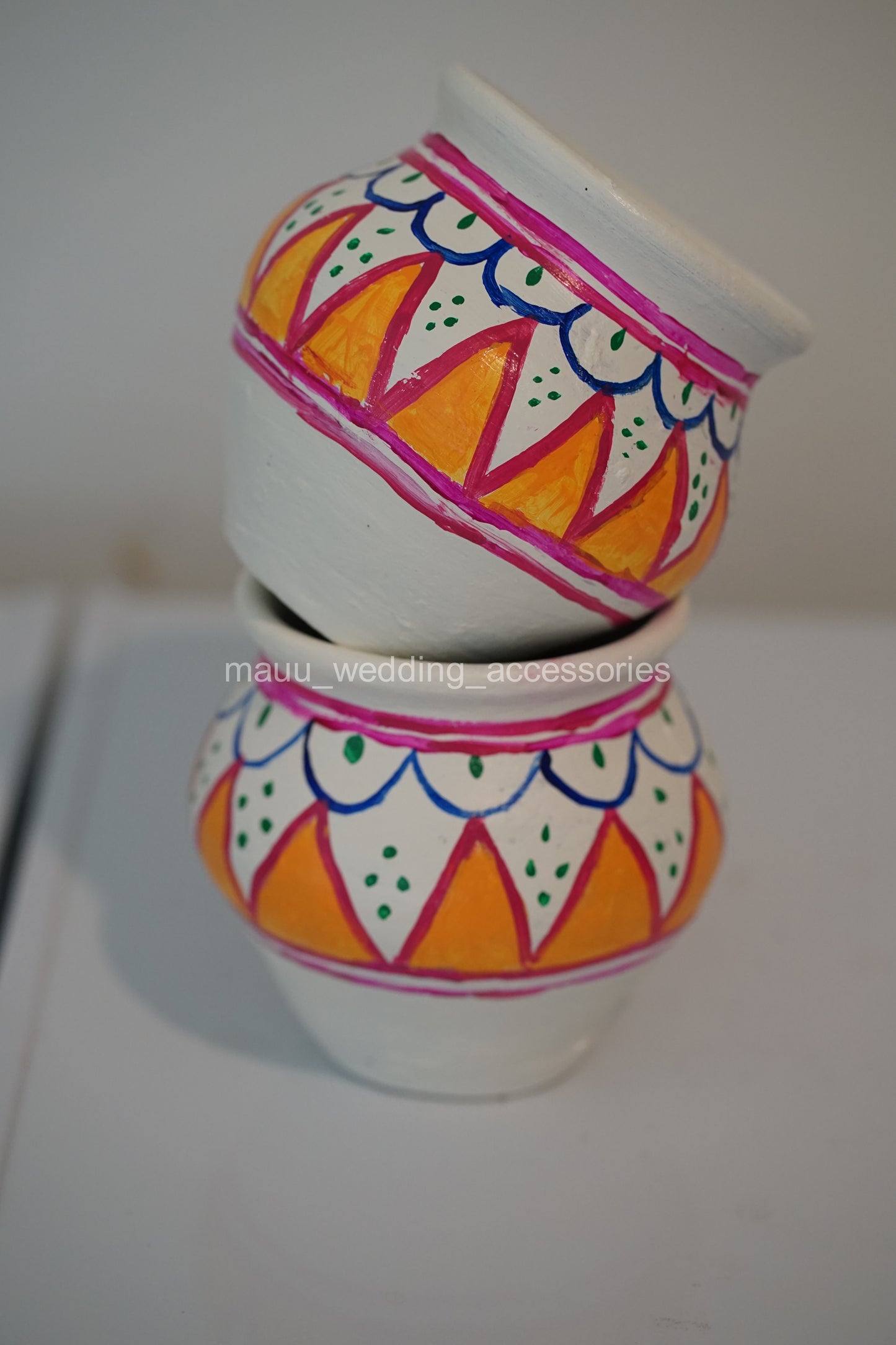 Vintage Polu Muntha - Decorated clay pot