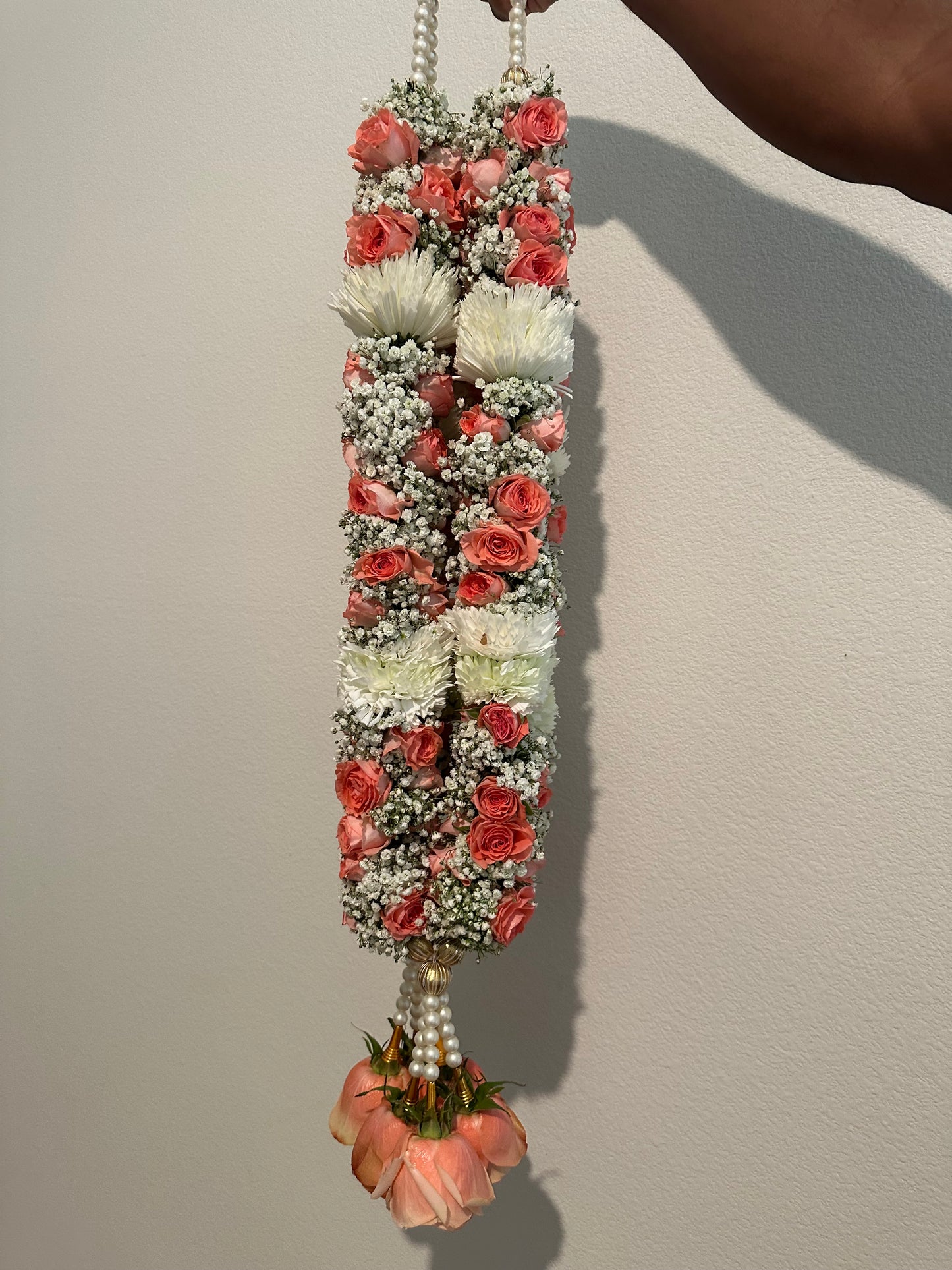 Fresh Flower Garlands – Roses, Carnations & Baby's Breath - Customization Available