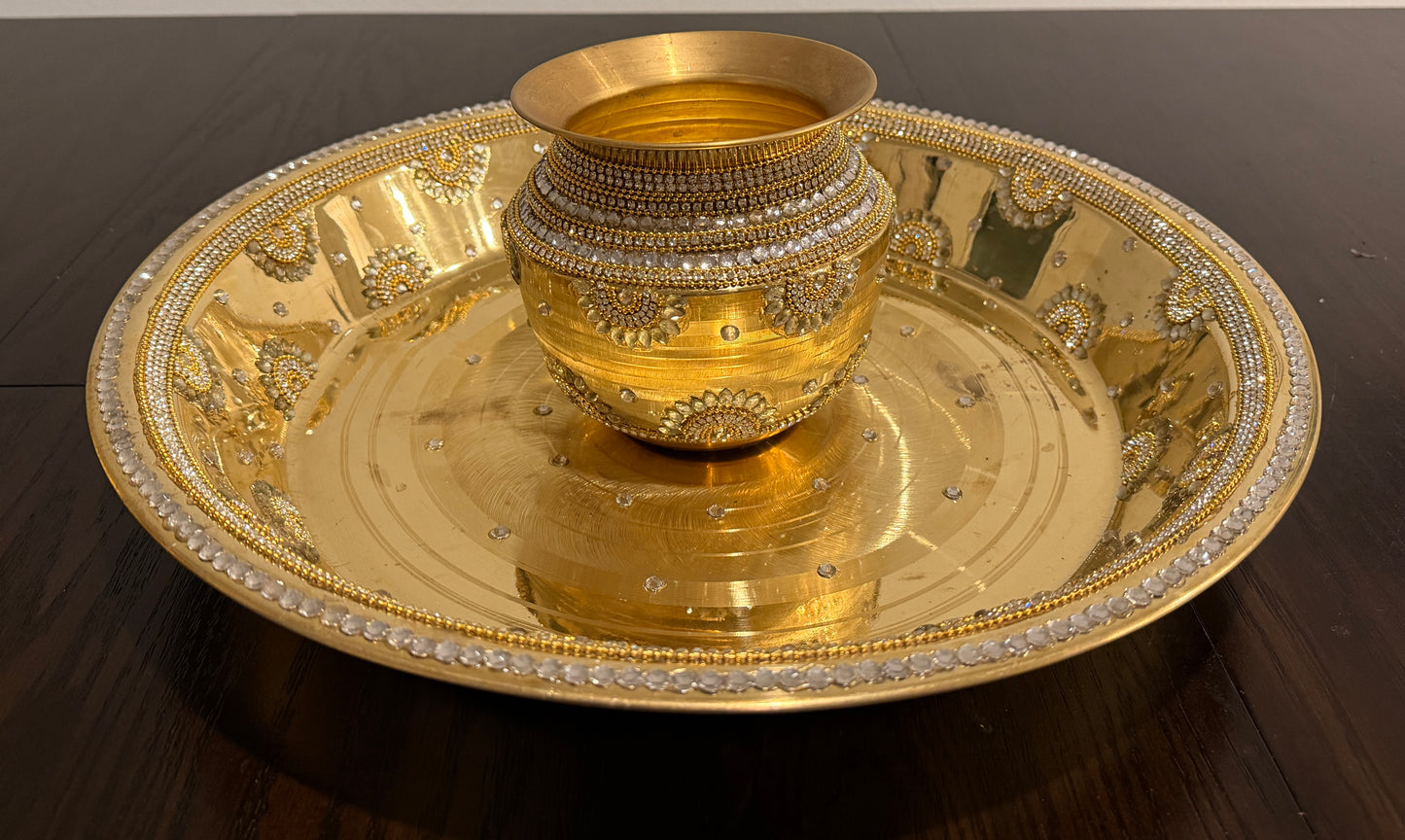 Kanyadanam Set - Chembu & Tambalam -Gold & Silver