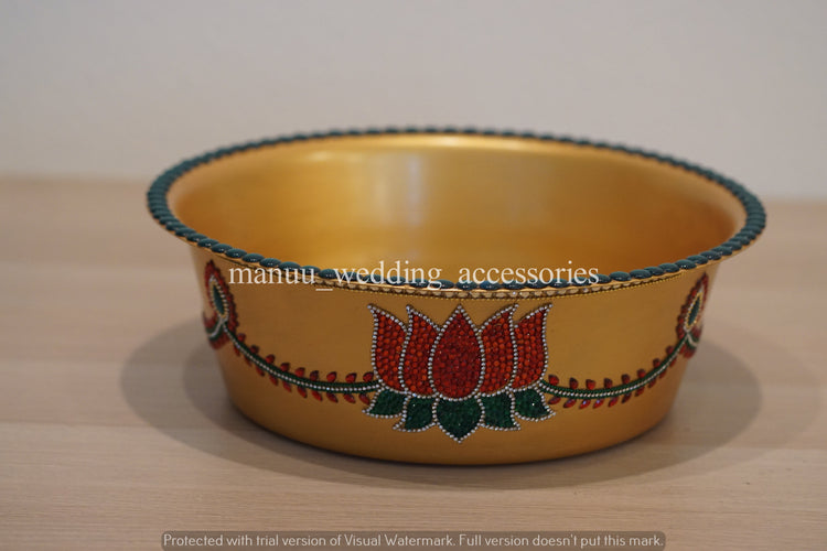 Talambrala Basin – Lotus Design – Maroon & Gold