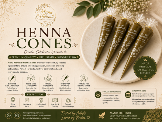 100% Natural Henna Cones