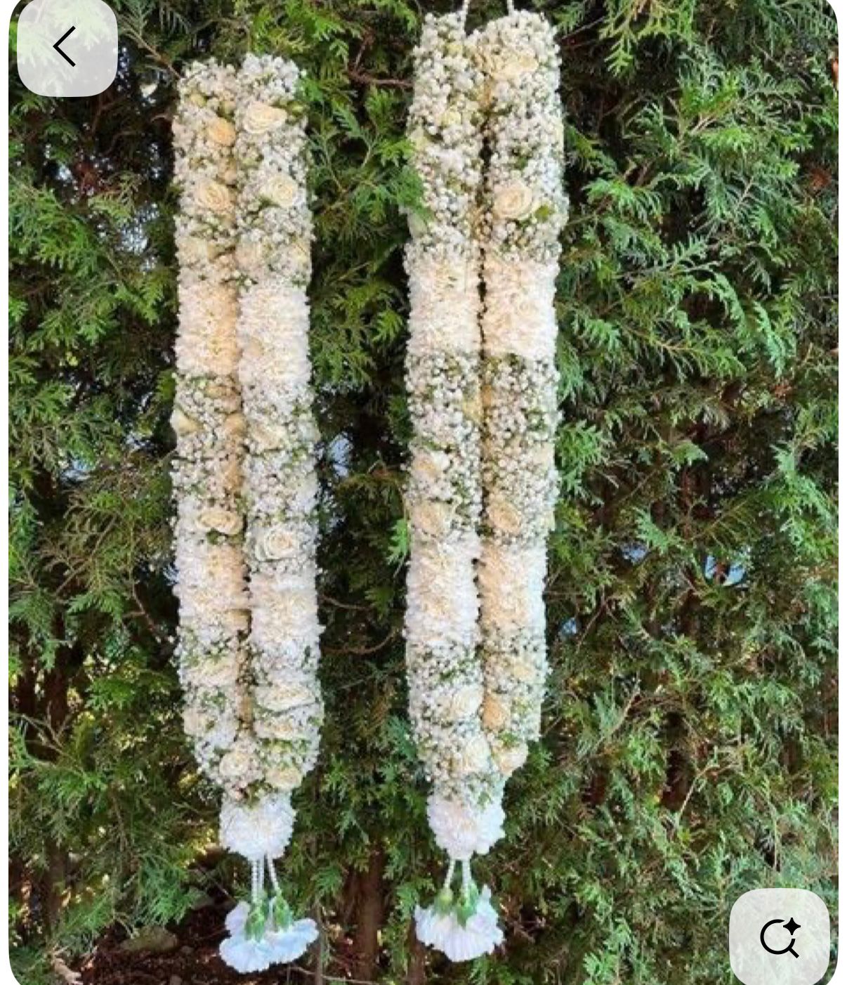 Fresh Flower Garlands – Roses, Carnations & Baby's Breath - Customization Available