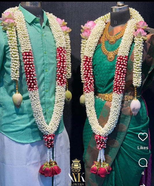Fresh Flower Garlands – Red Petals and Lily's not Jasmine - Customization Available
