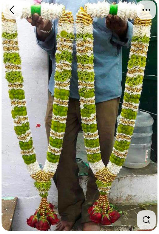 Fresh Flower Garlands – Lilies and Mums- Customization Available