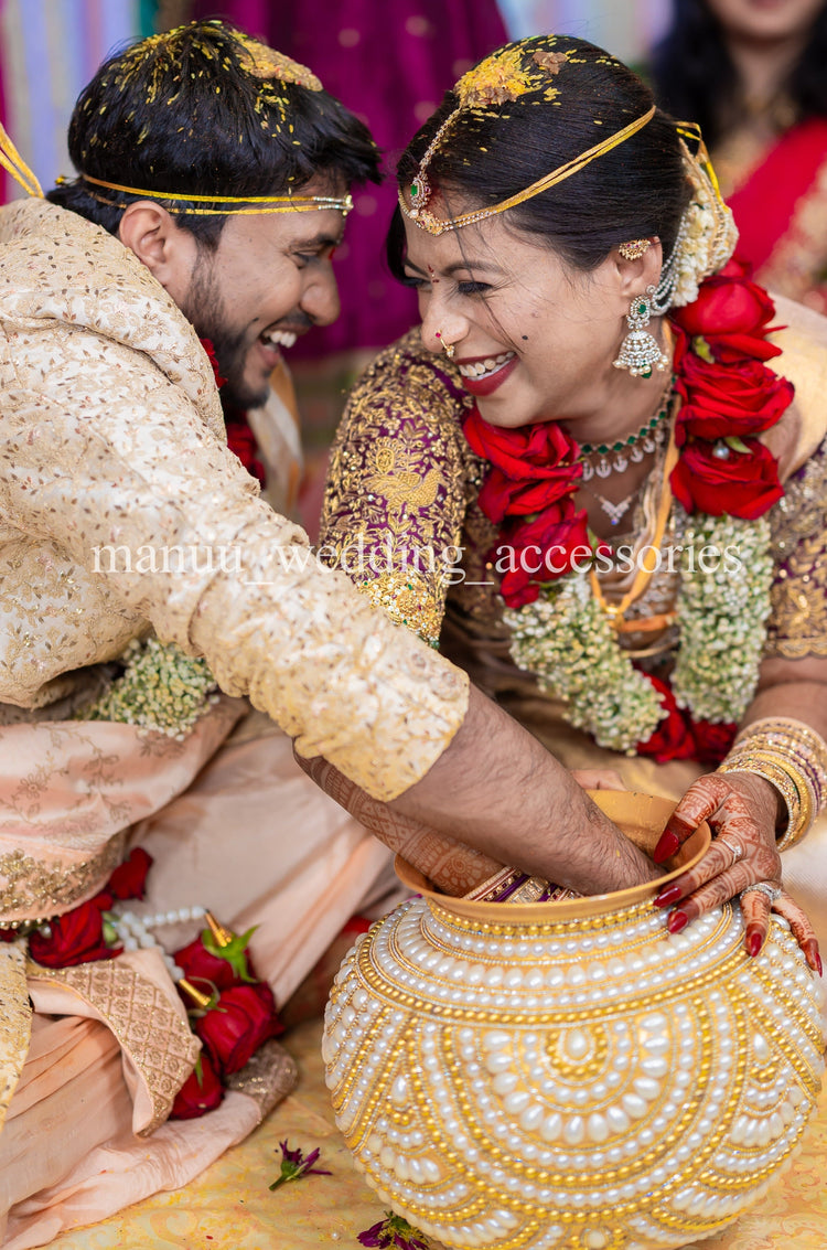 Ungarala Bindey – Gold & White Pearl Full Design – Rental