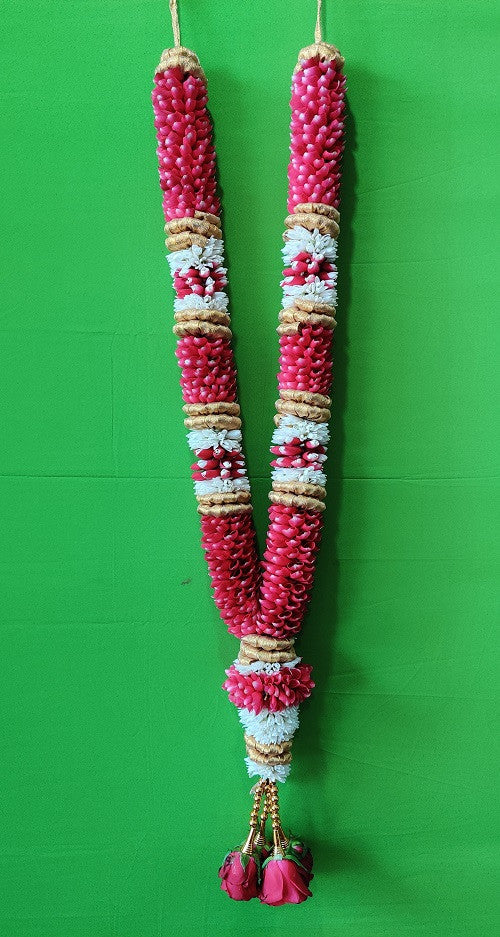 Fresh Flower Garlands – Pink Rose Petal & Lillys - Customization Available