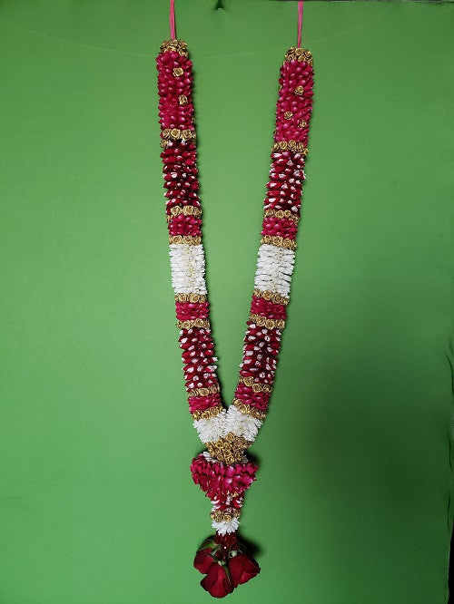 Fresh Flower Garlands – Pink, Red Rose Petal & Lillys, Gold Flower - Customization Available
