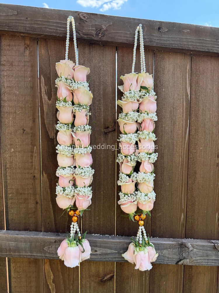 Light Pink Roses & Baby’s Breath Garland – Design 3 – Houston | MWA-G159