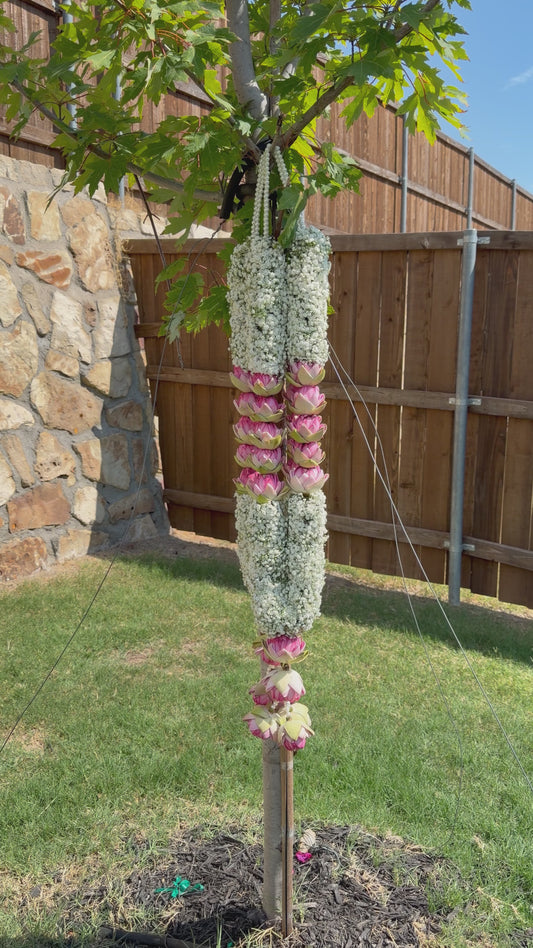 Lilies, Pink Lotus & Baby’s Breath Garland
