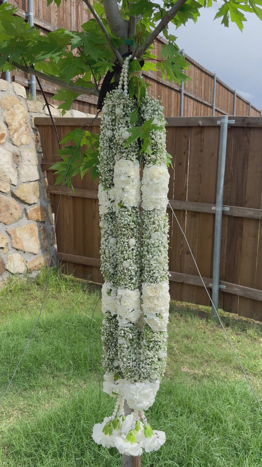 Fresh Flower Garlands – Roses, Carnations & Baby's Breath - Customization Available