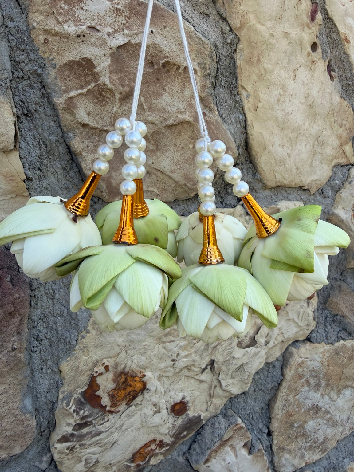 White Lotus Hair Hangings