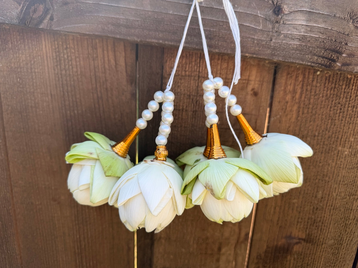 White Lotus Hair Hangings